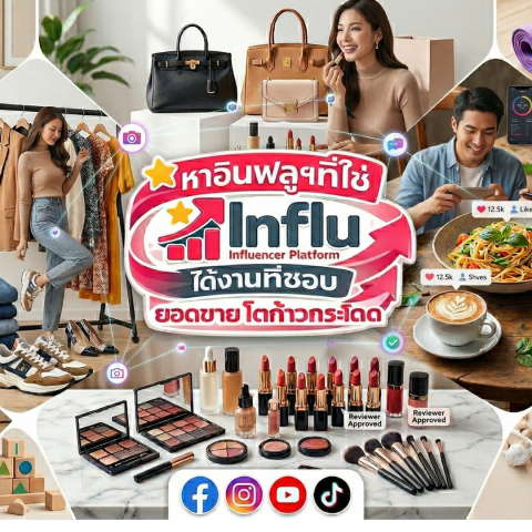 Influ.co - หาอินฟลูฯที่ใช่ ได้งานที่ชอบ ยอดขายโตก้าวกระโดดด้วย Influ.co